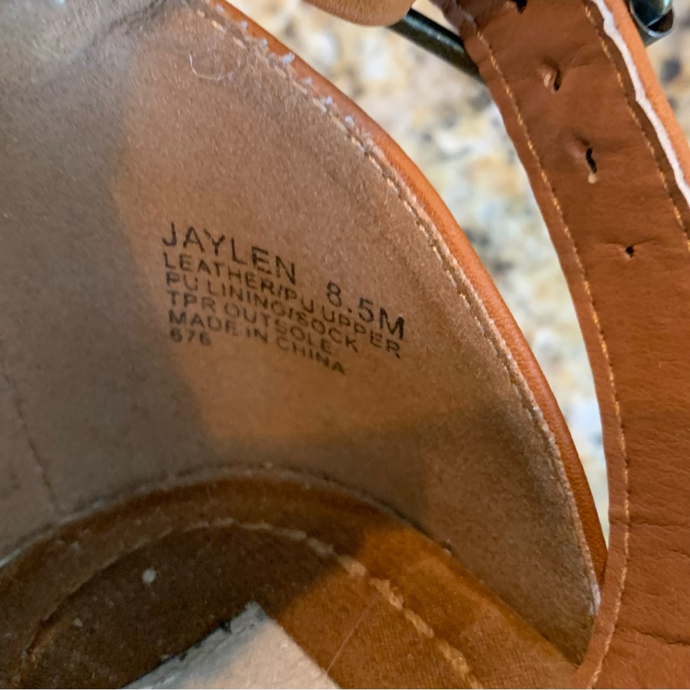 STEVE MADDEN Jaylen Wedge Espadrilles Platform Sandals Size 8.5 Cognac B… - Picture 10 of 12